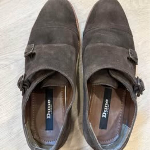 Men’s - Dune London - Brown Suede Monk Strap shoes - 10US - Picture 4 of 5